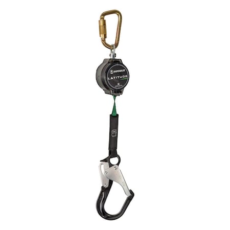Safewaze Latitude Pro 7' Single Web SRL: Steel Carabiner, Alu Rebar Hook 018-5007